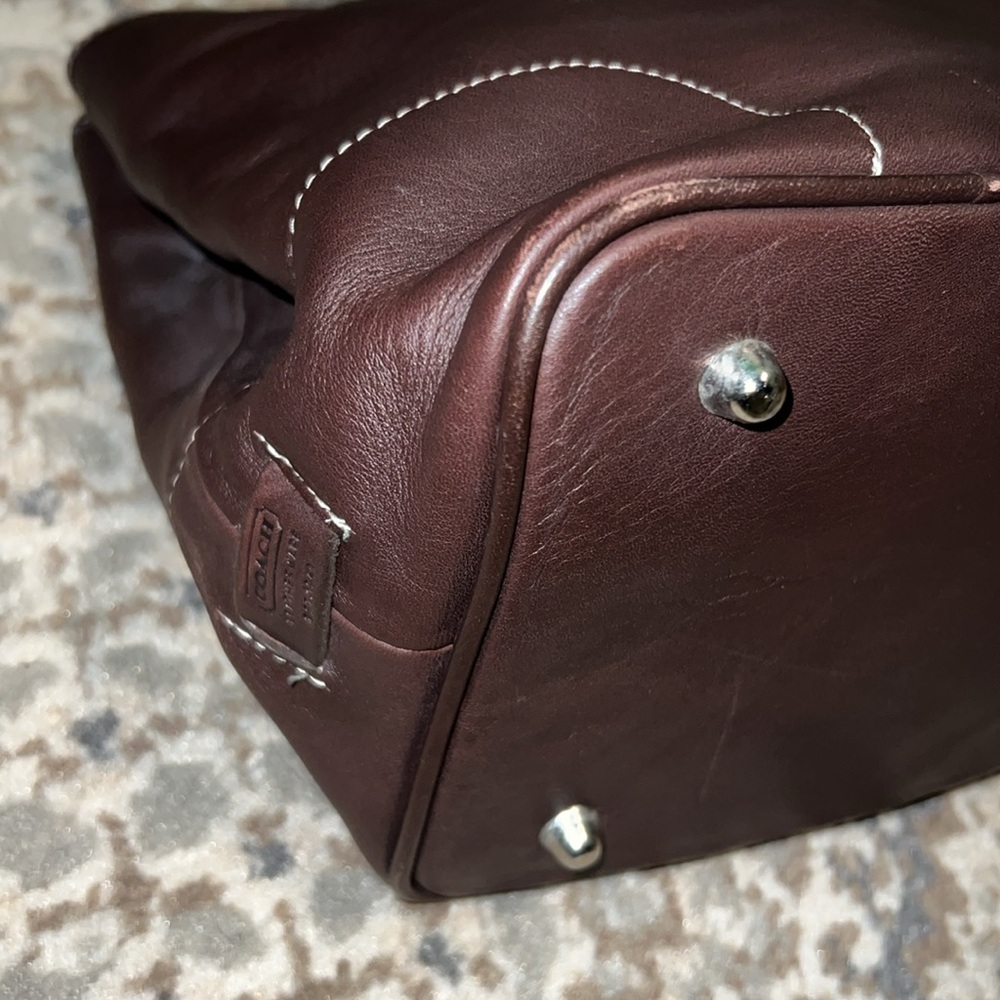 Coach Hamptons 7757 brown leather large tote/carryall handbag - Picture 8 of 10